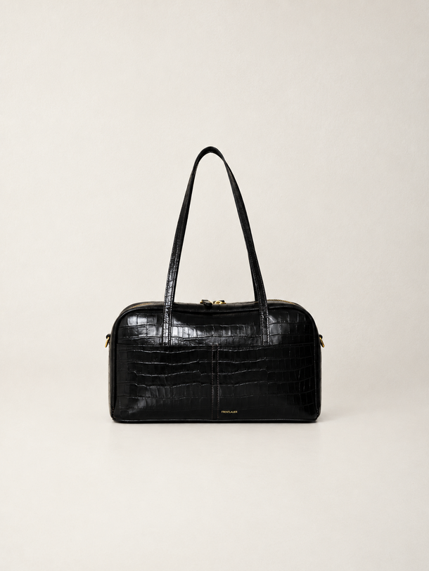 Bauletto Croc-effect Deep Choco    