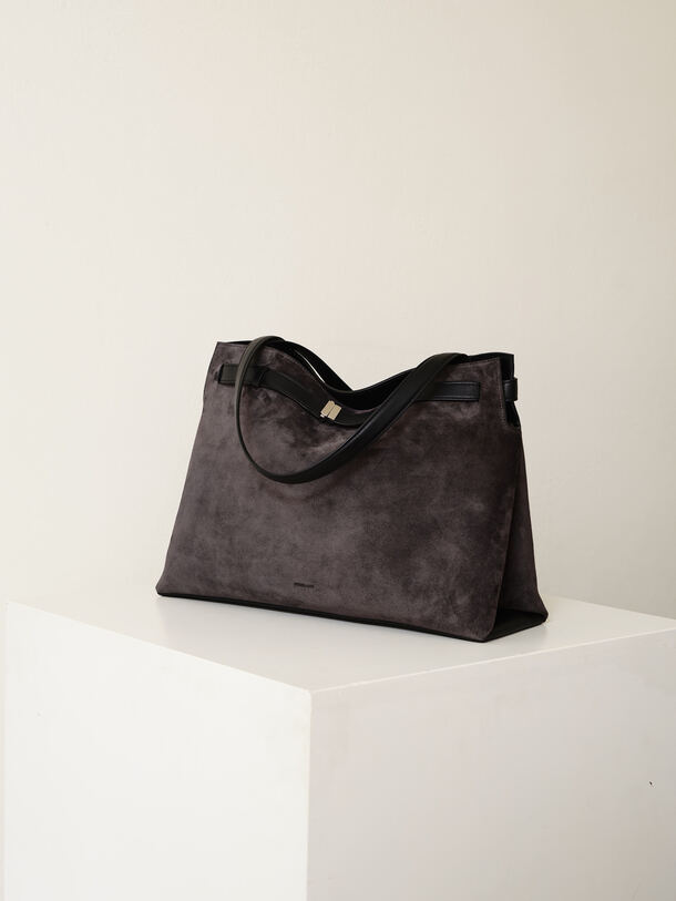 Greta Tote Grafite Suede 